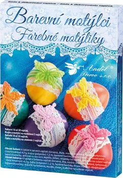 Velikonoční dekorace Anděl Přerov 7724 barvy na vejce barevní motýlci