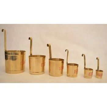 Mosazné závěsné odměrky kuchyňské 6ks