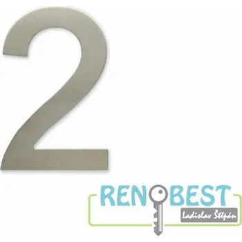 SATOS Číslice "3" fasádní 100mm samolepící NEREZ Povrchová úprava: nerez, Délka: 100 mm