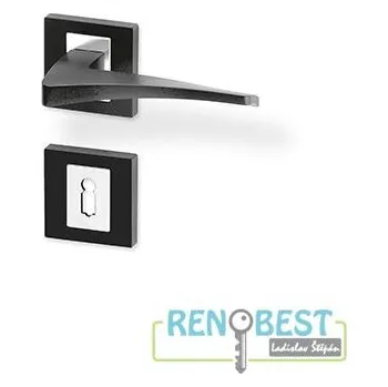 AC-T Dveřní kování RONAN R HR černý lak/efekt nerez KK Provedení: pro vložku - PZ, Povrchová úprava: černý lak/efekt nerez