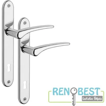 Dveřní kování ROSTEX Dveřní kování SONET klika/knoflík Rozteč: 90 mm, Povrchová úprava: chrom - nerez, Typ klíče: FAB