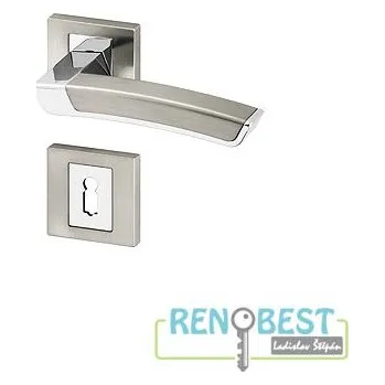 AC-T Dveřní kování CALLA R HR chrom/efekt nerez Provedení: WC, Povrchová úprava: chrom-nerez