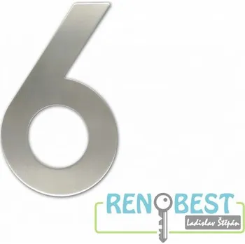 SATOS Číslice "6" fasádní 150mm NEREZ Povrchová úprava: nerez, Délka: 150 mm