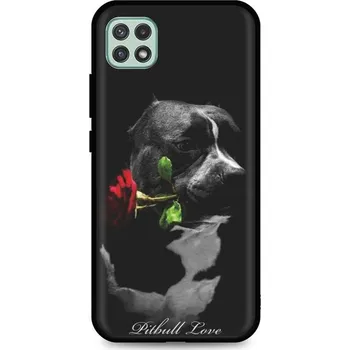 Pouzdro na mobilní telefon Kryt Samsung A22 5G silikon Pitbull Love (obal neboli pouzdro na Samsung A22 5G)