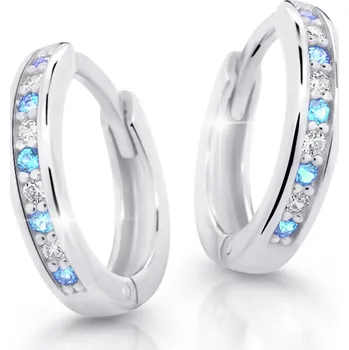 Náušnice Cutie Jewellery Dětské náušnice kroužky C3342B-Arctic Blue