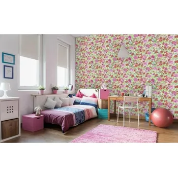 Tapeta DIMEX | Vliesová tapeta na zeď Dimex Line WP-116-01 | 0,75 x 10 m | vícebarevná, zelená, červená, růžová + Vliesová tapeta na zeď Dimex Line WP11701 v rozměru 0,75 x 10 m