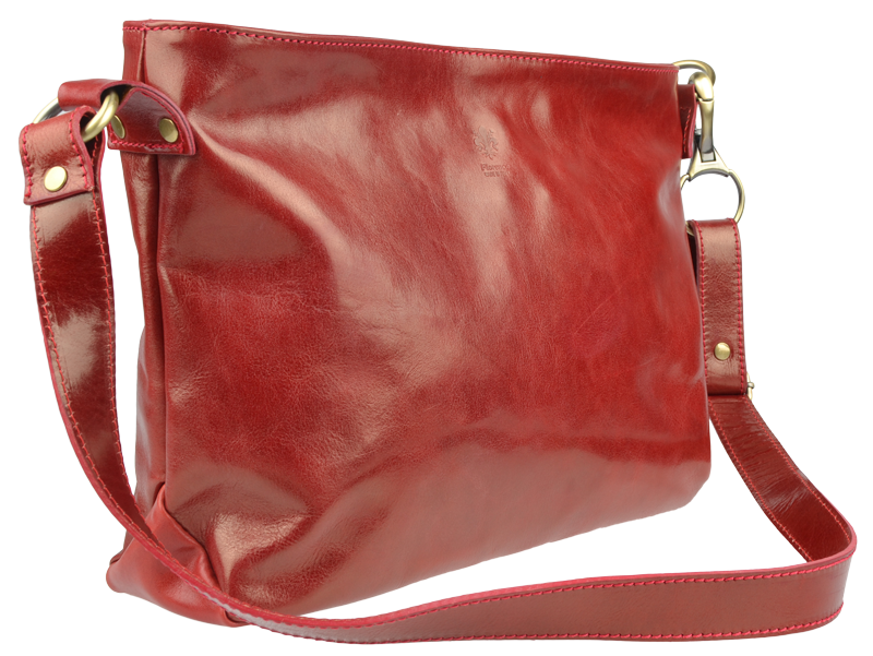 NovaKabelka.cz Kožená italská crossbody kabelka Corinna Rossa