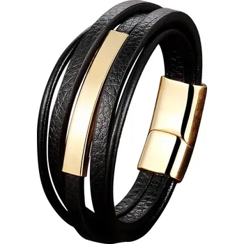 Náramek Kožený náramek Lambert, Gold