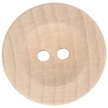 Knoflík Knoflík dřevěný vel. 40 - průměr 25,4 mm DEF, barva Přírodní