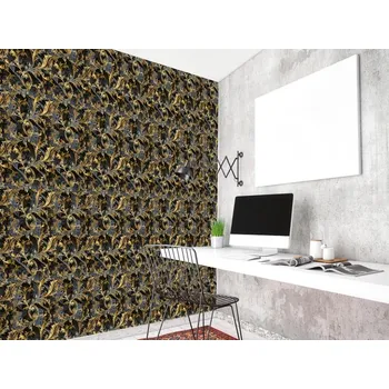 Tapeta DIMEX | Vliesová tapeta na zeď Dimex Line WP-130-01 | 0,75 x 10 m | černá, zlatá + Vliesová tapeta na zeď Dimex Line WP13101 v rozměru 0,75 x 10 m