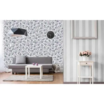 Tapeta DIMEX | Vliesová tapeta na zeď Dimex Line WP-041-01 | 0,75 x 10 m | bílá, zelená, fialová + Vliesová tapeta na zeď Dimex Line WP04201 v rozměru 0,75 x 10 m