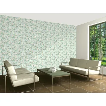 Tapeta DIMEX | Vliesová tapeta na zeď Dimex Line WP-210-01 | 0,75 x 10 m | zelená, tyrkysová, bílá + Vliesová tapeta na zeď Dimex Line WP21101 v rozměru 0,75 x 10 m