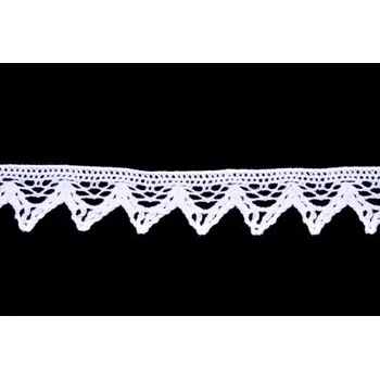 Krajka Krajka bavlněná 75469 paličkovaná šíře 23mm bílá (30m/bal.)