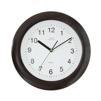Hodiny Dřevěné netickající tiché nástěnné hodiny JVD NS7017.4 (tiché dřevěné hodiny)