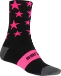 SENSOR PONOŽKY STARS černá/růžová velikost 6/8