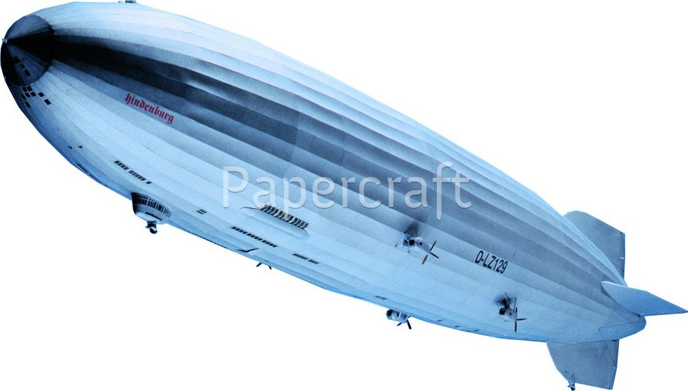 Papírový model - Vzducholoď Hindenburg D-LZ 129 (570) - 107000027