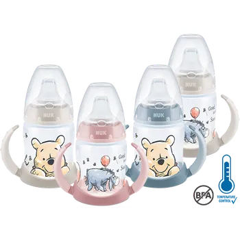 Nuk lahvička na učení DISNEY-Oslík růžová s kontrolou teploty 150ml