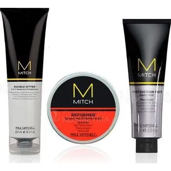 Kosmetická sada Paul Mitchell Mitch Trio Set - Šampon 250 ml + modelovací hlína 85 ml + stylingová pasta 75 ml Dárková sada