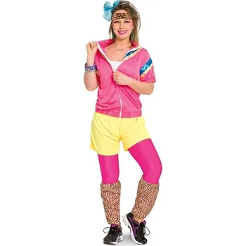 Karnevalový kostým Folat Kostým retro tréninková souprava 80. léta dámská