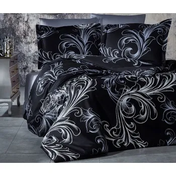 Povlečení Brotex Atlantis Black 240 x 200, 2x 70 x 90 cm zip