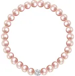 Preciosa Perlový náramek Velvet Pearl s voskovými perlemi Preciosa, roza 2219 69