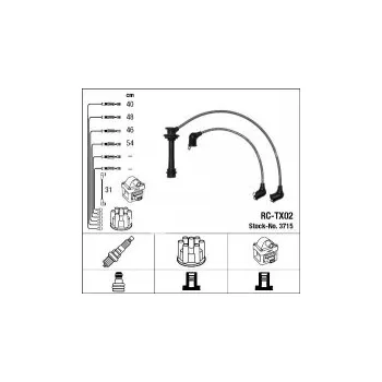 Zapalovací kabel Sada kabelů pro zapalování NGK RC-TX02