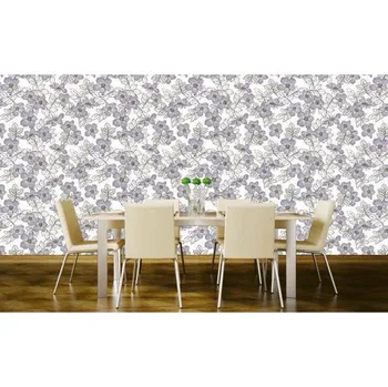 Tapeta DIMEX | Vliesová tapeta na zeď Dimex Line WP-080-01 | 0,75 x 10 m | bílá, fialová + Vliesová tapeta na zeď Dimex Line WP08101 v rozměru 0,75 x 10 m