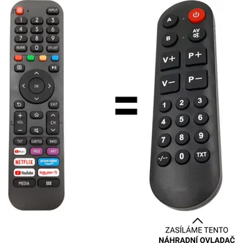 Dálkový ovladač Hisense 75A7100F náhradní dálkový ovladač pro seniory.