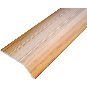 Stavební profil AP6 nájezdová lišta samolepící ACARA, hliník + fólie dub, 8,5 mm, 2,7 m
