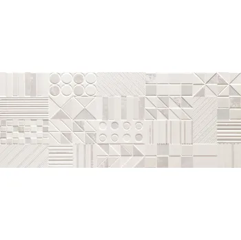 Modern Basalt A dekor scienny - obkládačka inzerto 29,8x74,8 bílá 6004772