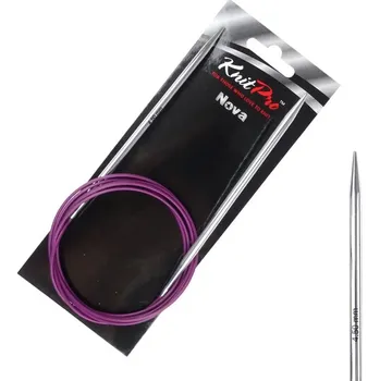 Jehlice KnitPro Nova kruhové kovové fixní jehlice 4,5mm 150cm (KnitPro Nova kruhové jehlice 4,5mm 150cm)