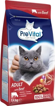 Krmivo pro kočku PreVital Adult Cat hovězí 1,4 kg