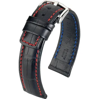 Řemínek na hodinky Kožený řemínek Hirsch Grand Duke L 02528050-2, černý, teletina, délka L, Quick Release