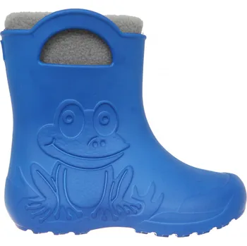 Chlapecké holínky Holínky gumáčky sněhule Camminare žabka modré zateplené (šedá vložka bez uší) velikost: 22/23