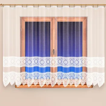 Záclona Olena obšití okrajů a našití stužky 160