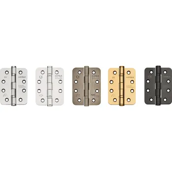 pant Plochý zaoblený nerezový dveřní závěs s ložiskem, ø 14mm leštěný, šířka 76mm, nerez 304