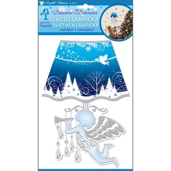 Samolepící dekorace Anděl Přerov Lampička samolepicí svítící LED anděl 27cm