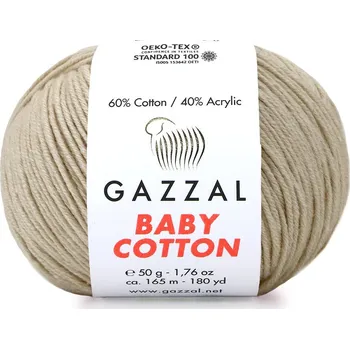 Příze Gazzal Příze Baby cotton 3446 béžová