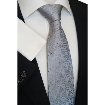 Kravata Beytnur Luxusní hedvábná světle šedá 217-2