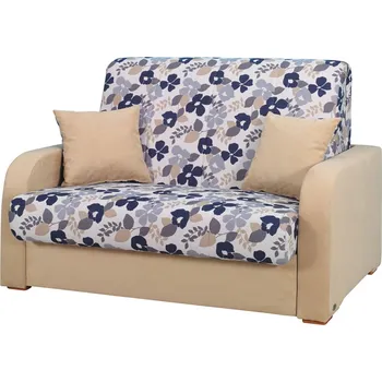 Pohovka Dvoumístná pohovka Tuli H s rozkladem a úložným prostorem z bukového dřeva