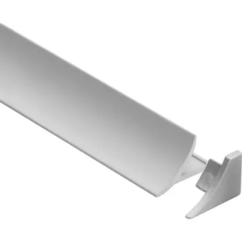 Stavební profil VP6 pravá koncovka k liště T-COVE, hliník elox stříbro lesk, 22 mm, 2 ks