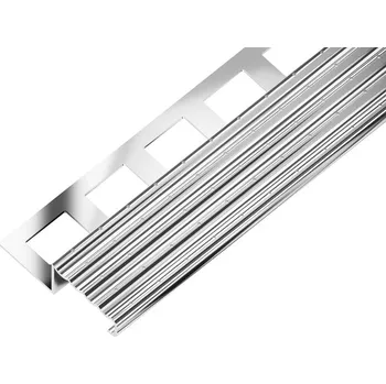 Stavební profil SP22/1 schodová lišta TREP-E, nerez lesk V2A protiskluz, 11 mm, 2,5 m