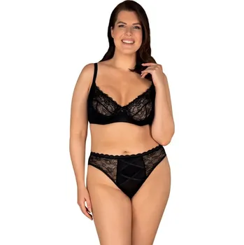 Dámská erotická souprava Elegantní set Laurise set 2XL/3XL - Obsessive černá 2XL/3XL