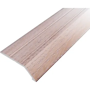 přechodová lišta AP3 nájezdová lišta samolepící ACARA, hliník + dýha lakovaná dub sv. šedý, 8 mm, 0,9 m