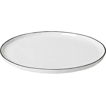 Talíř Broste, Mělký talíř SALT 28cm | bílá,černá