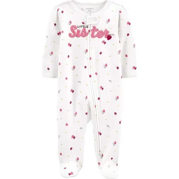 Kojenecké oblečení CARTERS CARTER'S Overal zip oboustranný White Sister dívka 3m