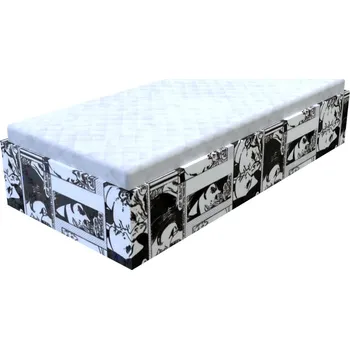 Postel Válenda Adéla Comix Black and White s úložným prostorem