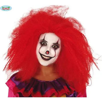 Karnevalový kostým Guirca Fiestas Španělsko Red clown wig - červená klauní paruka