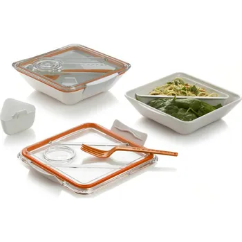 Termobox Lunch box BLACK+BLUM Appetit, 880ml, bílý/oranžový