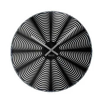 Nástěnné hodiny Optical Cut - hliník